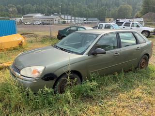 Selling Off-Site - 2004 Chev Malibu LS Sedan 4-Door c/w 3.9L V6, VIN 1G1ZT62874F184756, No Keys, Running Condition Unknown, Located In Fernie, B.C. Viewing By Appointment Only Email brad.bjarnason@fernie.ca, *Note:  Out of Province*