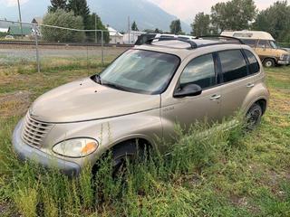 Selling Off-Site - 2003 Chev PT Cruiser Wagon 4-Door, 2.4L VIN 3C4FY48B63T627308, Running Condition Unknown, Located In Fernie, B.C. Viewing By Appointment Only Email brad.bjarnason@fernie.ca.