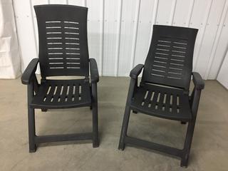 (2) Unused Koopmans Resin Multi-Position Folding Patio Chairs. (WH)