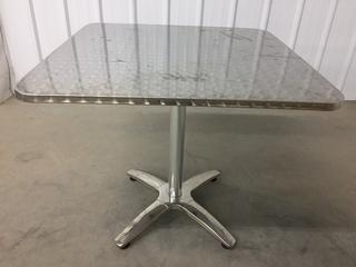 Inox Bistro Stainless/Aluminum Table, Unused. (WH)