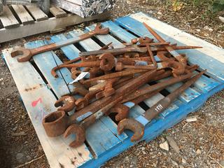 Quantity of Assorted Wrenches and (1) Large Alan Key.