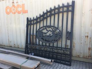 Left & Right Wrought Iron Gates 7ft W x 7ft 6in H.