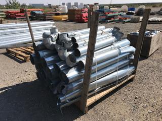 Quantity of 6in & 4in Galvanized Duct Pipe and Elbows.