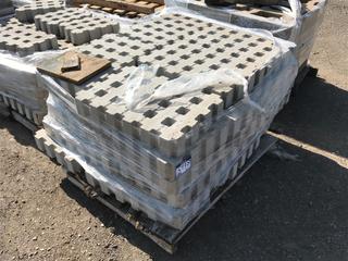 Quantity of Grey Checker Pattern Landscaping Stone, Approximately 12in x 15-1/2in x 3-1/2in.