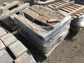 Quantity of Red & Bronze Cinder Block Landscaping Brick, Approximately 18in x 6in x 7-1/2in.