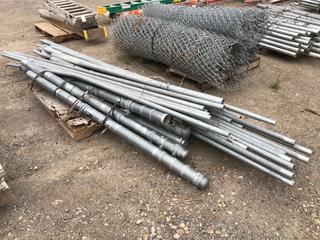 Quantity of Assorted Galvanized Fence Posts.