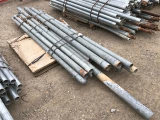 Quantity of Assorted Galvanized Fence Posts.