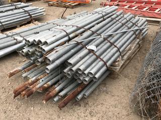 Quantity of Assorted Galvanized Fence Posts.