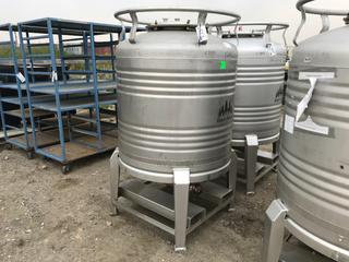 2018 Black Forest / Thielmann 800L Tank on Skid, Stainless Steel Stackable, Type 304.