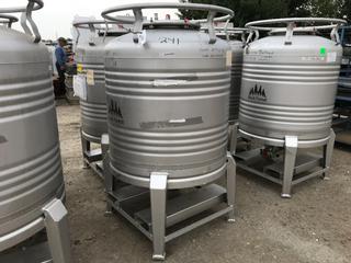 2018 Black Forest / Thielmann 800L Tank on Skid, Stainless Steel Stackable, Type 304.