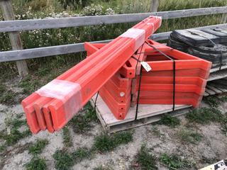 Quantity of 8ft Plastic Barricades.