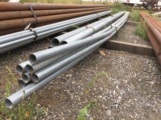 (4)pc Steel Pipe 2-3/4in x 18ft 6in and (7)pc Steel Pipe 1-3/4in x 23ft 6in.