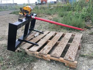 Skid Steer Hay Spear Attachment.