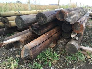 (19) 5in Diameter Round Posts 6ft to 8ft L.