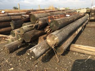 (20) 4in to 5in Diameter Round Posts 9ft to 10ft L.