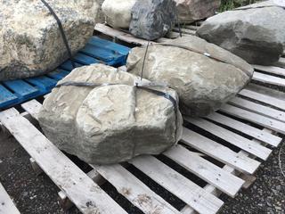 (2) Rainbow Landscaping Rocks, Approximately 20in x 30in x 10in.