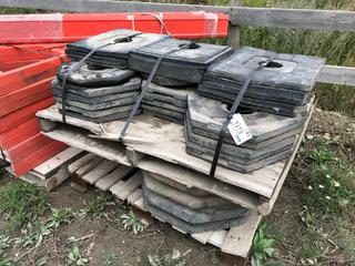 (2) Pallets of Assorted Rubber Bases for Traffic Cones.