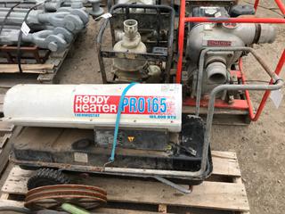 Reddy Heater Pro165, 165,000 BTU and Electric Motor with Belt Drive.