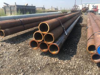 (3) 4 1/2in Steel Pipe 21ft and (3) 4 1/2in Steel 22ft.