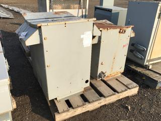 Rex Power Magnetic Transformer 75 KVA 3 Phase 60 Hz, S/N C 55669 and Rex Power Magnetic Transformer 150 KVA 3 Phase 60 Hz, S/N C 77749-1.