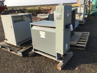 Square D Transformer 75 KVA 3 Phase 60 Hz w/ Main On/Off Switch.