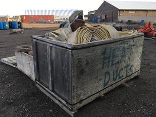 Wooden Crate w/ 5in Water Hoses & T with Reducer.