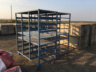 (2) Rolling Metal Carts 30in x 64in x 72in/Ea.