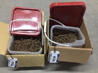 (2) ACQ 20lb Pails of 8x3 Deck Screws. *Opened* (3-R-4)