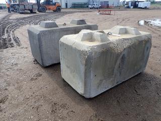 (2) Concrete Lock Blocks, 60 In. X 29 In. X 30 In.