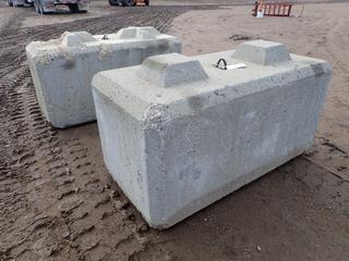 (2) Concrete Lock Blocks, 60 In. X 29 In. X 30 In.
