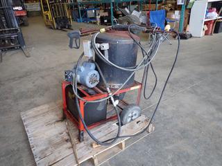 Hotsy Pressure Washer c/w Century 115/230V Single Phase Motor, Hose and Wand, *Note: Running Condition Unknown*