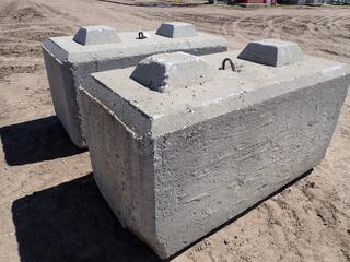 (2) Concrete Lock Blocks, 5 Ft. X 30 In. X 30 In. 