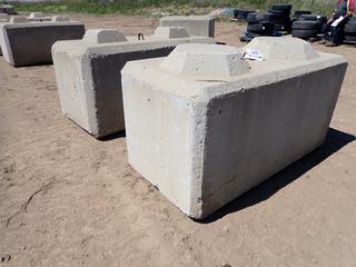(2) Concrete Lock Blocks, 5 Ft. X 30 In. X 30 In. 