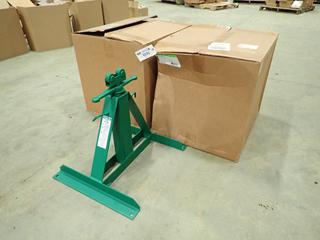 (2) Unused Greenlee 683 2500 lb. Cap. Screw-Type Reel Stands (Y-3-1)
