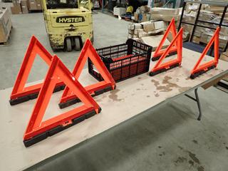 Qty of Triangle Reflectors c/w Magnetic Bases  (Y-3-2)