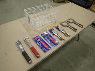 (2) Westward Punch And Chisel Holders c/w (2) Vise Grips, (2) Vise Grip Clamps And (2) Staplers  (Y-3-2)