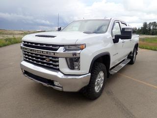 2020 Chevrolet Silverado 2500 HD LTZ Crew Cab 4X4 Pickup C/w 6.6L V8, A/T, Leather, Backup Camera, Sunroof, Back Rack Headache Rack, Lo Pro Tonneau Cover And 275/70R18 Tires. Showing 186,264kms, 6654HRS. VIN 1GC4YPE71LF160432