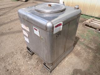 Stainless Steel Storage Tank w/ Fork Pockets, 30 In. X 30 In. X 32 In.