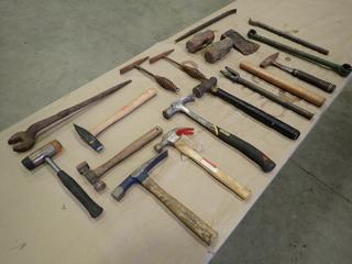 Qty of Hand Tools: Hammers, Pry Bars and More  (Y-2-3)
