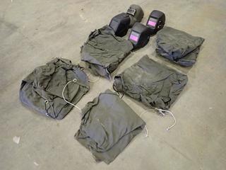 Qty of Pipe Chutes c/w (4) Welding Helmets  (S-3-1)