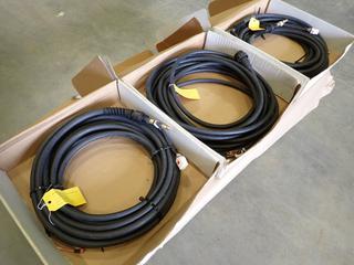 (3) Unused Thermacut 50 Ft. Torch Leads  (L-2-1)