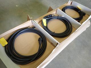 (3) Unused Thermacut 25 Ft. Torch Leads  (L-2-1)