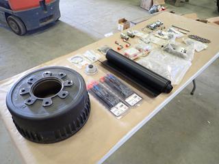 Qty of Parts and Hardware, Including: Brake Drums, Brake Spring Kits, Wheel Bearing Retainer Rings and More      (S-3-1)