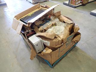 Assorted Supplies, Parts and Hardware, Including: Electrical Boxes and Fittings, Temperature Sensors, Thermal Couplers, and More  (W-1-3)