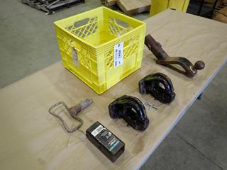 (2) Pintle Hitch Mounts, 2 In. Drop/Raise Hitch and Curt 2 1/2 In. to 2 In. Receiver Hitch Reducer Sleeve (Y-2-3)