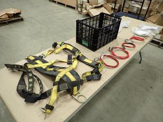 (8) Assorted Fall Protection Lanyards and Full Body Safety Harness  (Y-3-2)