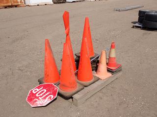 Stop/Slow Traffic Sign c/w Qty of Pylons  (Row 4)