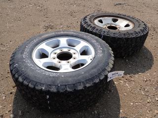 Goodyear Wrangler Duratrac LT265/70R17 Tire on 8-Bolt Rim, and BF Goodrich Rugged Trail T/A LT265/70R17 Tire on 8-Bolt Aluminum Rim 
