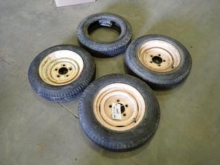 Goodyear 5.30-12 Tire on 5-Bolt Rim, Goodyear 4.80-12 Tire *No Rim*, Season Master 5.30-12 Tire on 5-Bolt Rim, and Load Star 4.80-12 Tire on 5-Bolt Rim