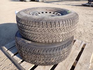 Goodyear Wrangler HP M+S P265/70R17 Tire on 6-Bolt Rim and Michelin LTX A/T2 LT275/70R18 Tire on 8-Bolt Aluminum Rim 